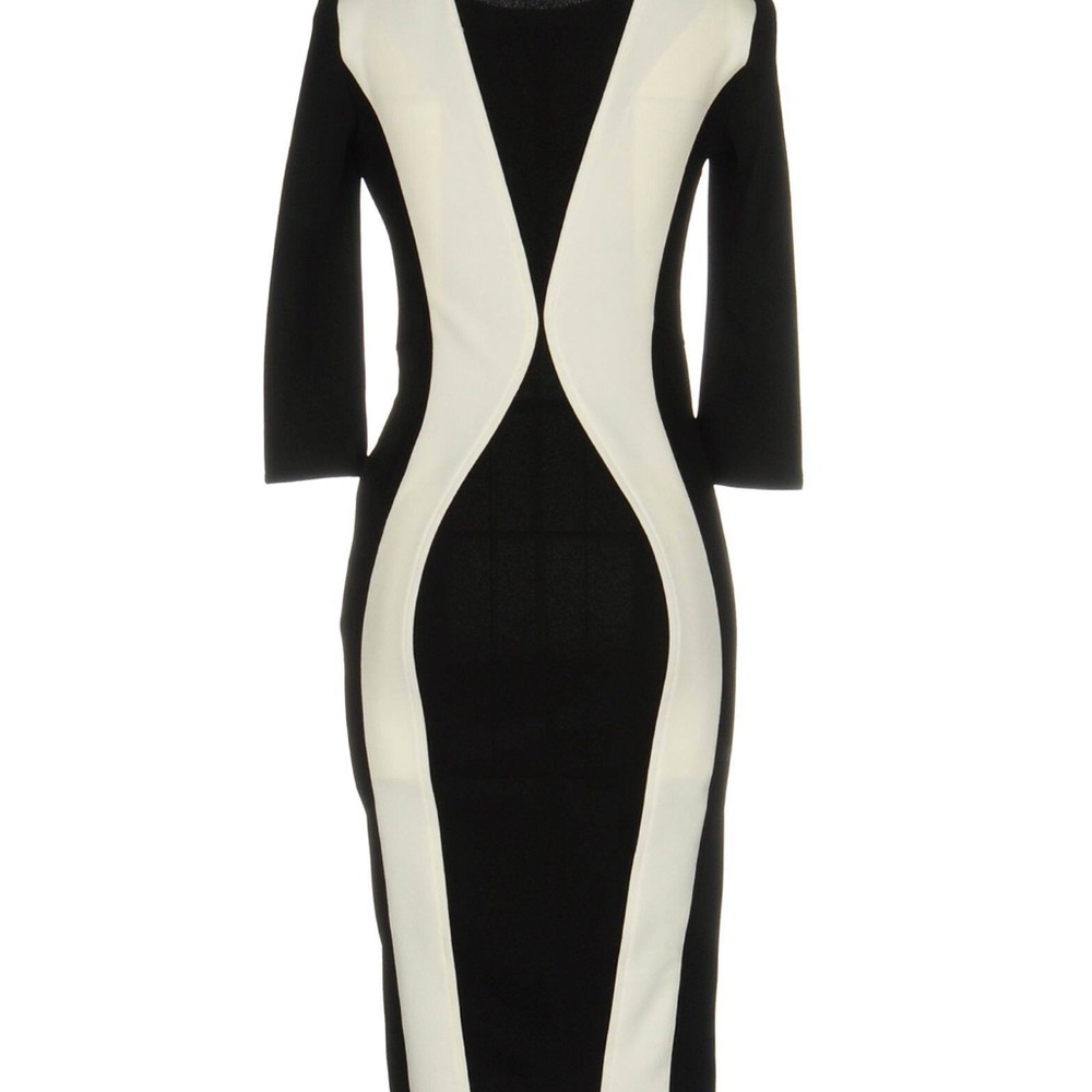 Elegant Black and White Dress